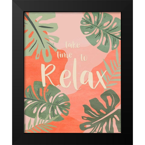 Take Time Black Modern Wood Framed Art Print by Carpentieri, Natalie