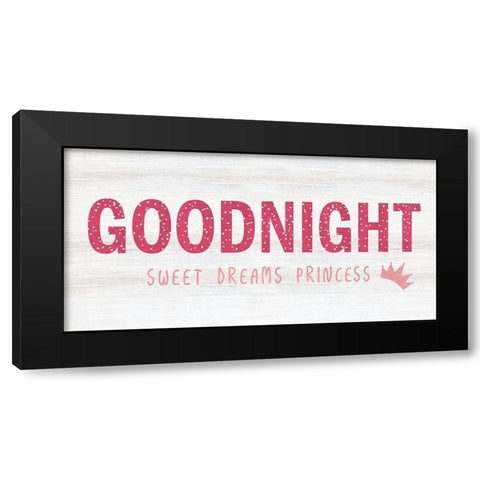 Princess Goodnight Black Modern Wood Framed Art Print by Carpentieri, Natalie