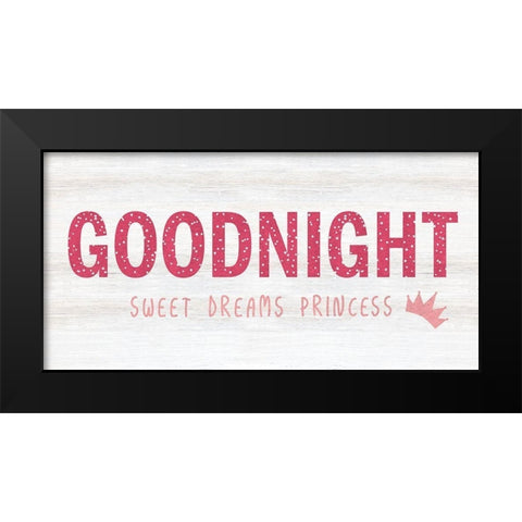 Princess Goodnight Black Modern Wood Framed Art Print by Carpentieri, Natalie