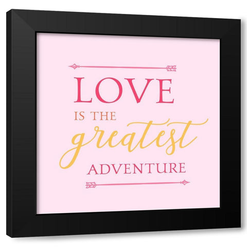 Greatest Adventure Black Modern Wood Framed Art Print by CAD Designs