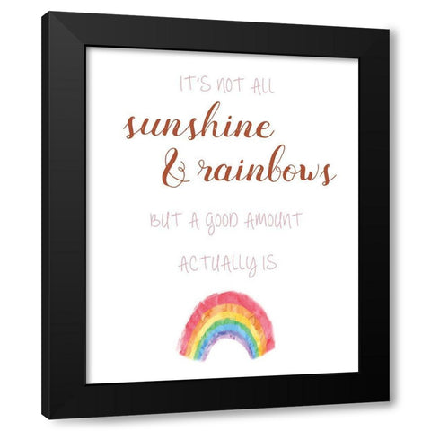 Sunshine and Rainbows Black Modern Wood Framed Art Print with Double Matting by Murray, Amanda