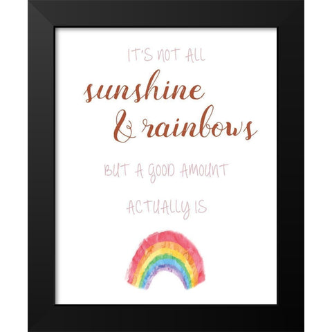 Sunshine and Rainbows Black Modern Wood Framed Art Print by Murray, Amanda