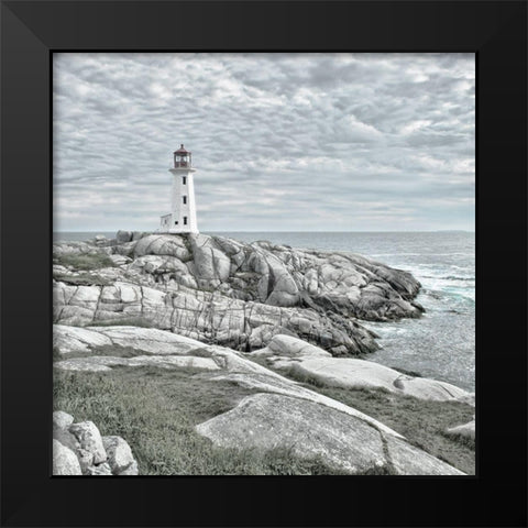 Peggys Cove Black Modern Wood Framed Art Print by Delimont, Danita