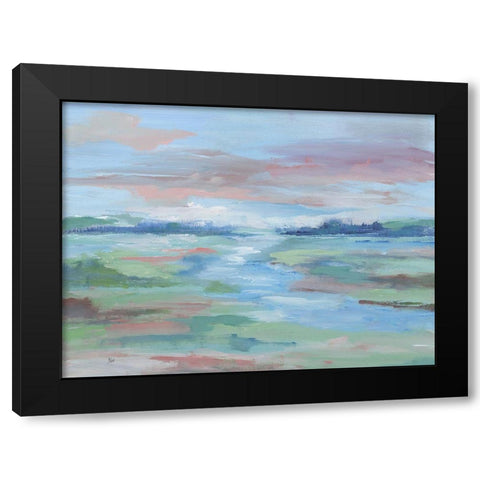 Field of Dreams Black Modern Wood Framed Art Print with Double Matting by Nan