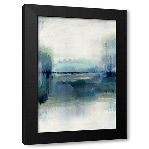 Indigo Meadow Black Modern Wood Framed Art Print by Jill, Susan