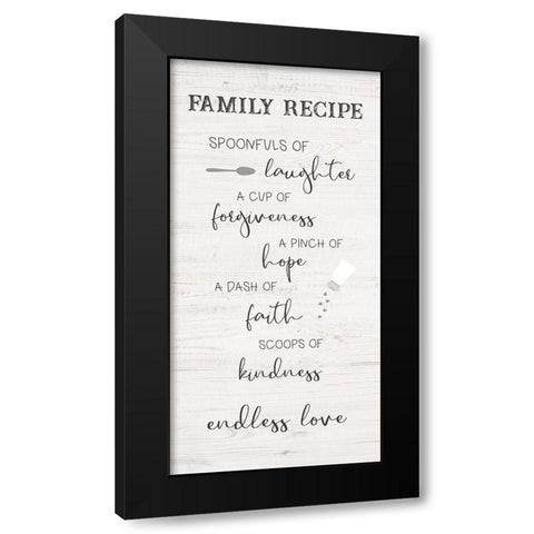 Family Kitchen Black Modern Wood Framed Art Print with Double Matting by CAD Designs