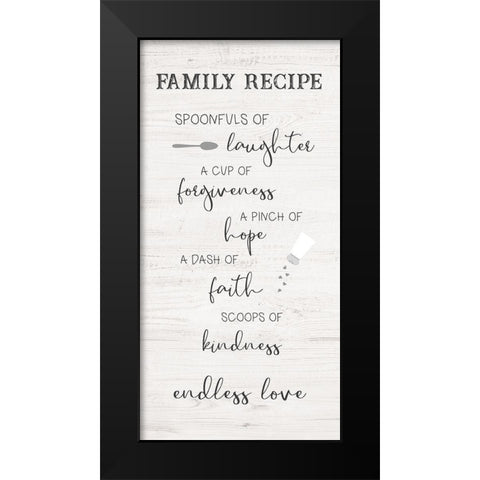 Family Kitchen Black Modern Wood Framed Art Print by CAD Designs