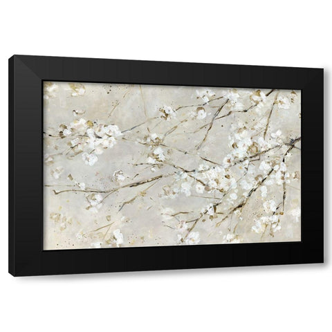 Blossom Confetti Black Modern Wood Framed Art Print with Double Matting by Swatland, Sally