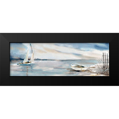 Panoramic Coast Black Modern Wood Framed Art Print by Robinson, Carol
