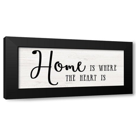 Home Heart Black Modern Wood Framed Art Print by Murray, Amanda