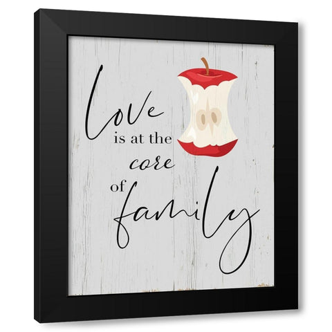 Core of Family Black Modern Wood Framed Art Print with Double Matting by Santiago, Daniela