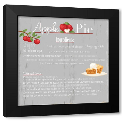 Apple Pie Black Modern Wood Framed Art Print with Double Matting by Santiago, Daniela