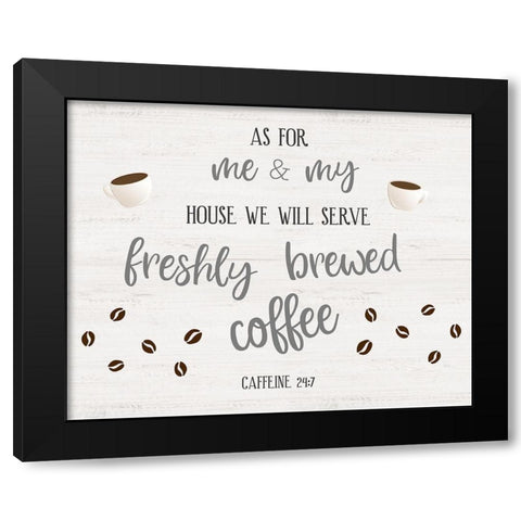 Freshly Brewed Coffee Black Modern Wood Framed Art Print by Carpentieri, Natalie