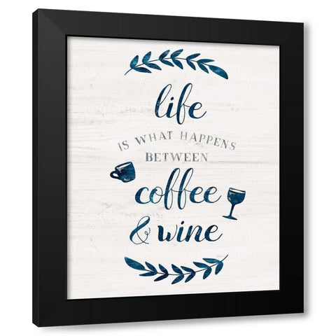 Between Coffee and Wine Black Modern Wood Framed Art Print by Carpentieri, Natalie