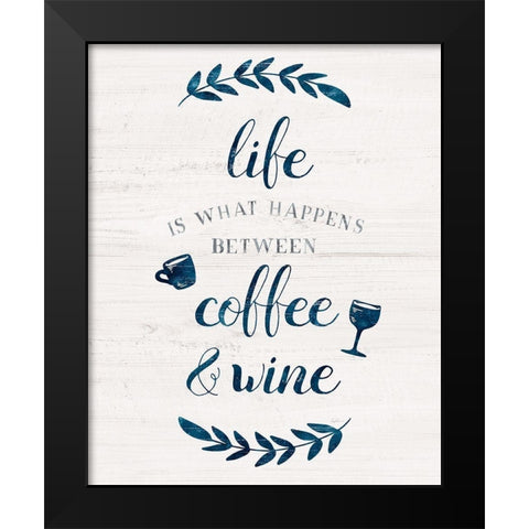 Between Coffee and Wine Black Modern Wood Framed Art Print by Carpentieri, Natalie
