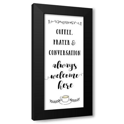 Always Welcome Black Modern Wood Framed Art Print with Double Matting by Murray, Amanda