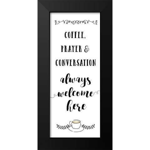 Always Welcome Black Modern Wood Framed Art Print by Murray, Amanda