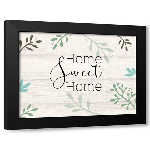 Home Sweet Home Black Modern Wood Framed Art Print by Jill, Susan