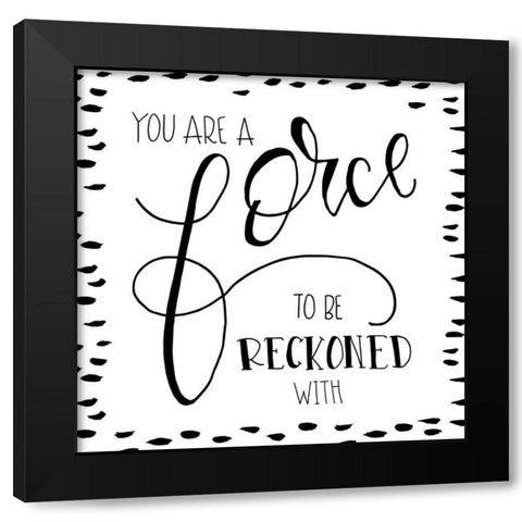 Force Black Modern Wood Framed Art Print with Double Matting by Murray, Amanda