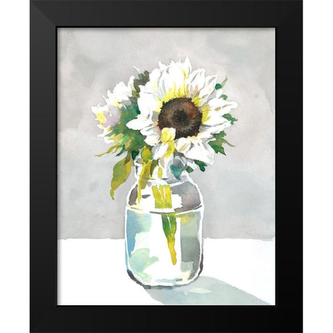Sunflower I Black Modern Wood Framed Art Print by Troise Heidel, Theresa