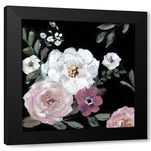 Rose Garden Romance I Black Modern Wood Framed Art Print with Double Matting by Swatland, Sally