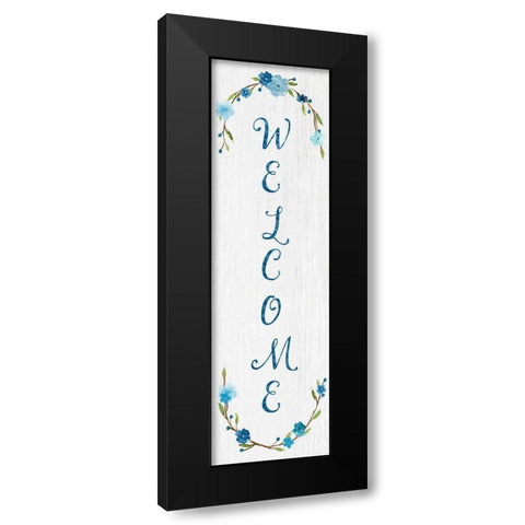 Welcome Black Modern Wood Framed Art Print with Double Matting by Robinson, Carol