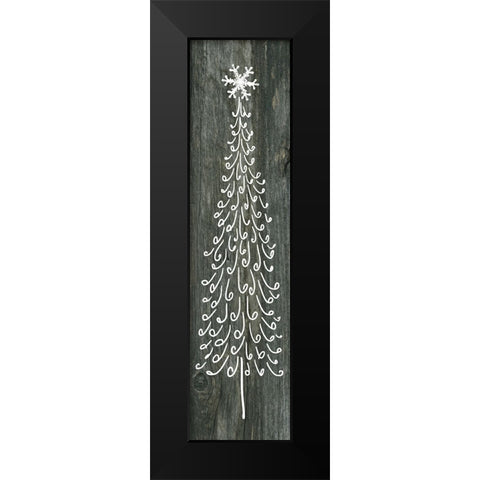 White Wood Tree II Black Modern Wood Framed Art Print by Robinson, Carol