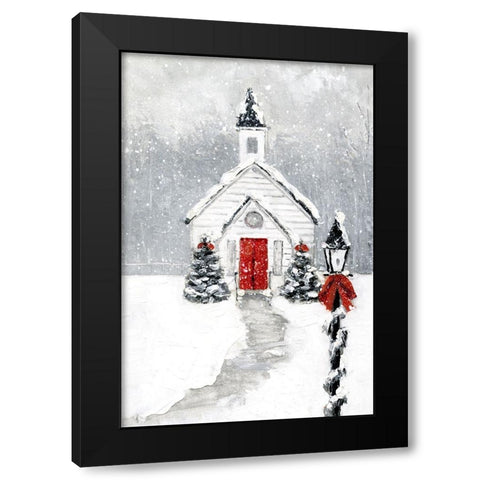 Soft Silent Night Black Modern Wood Framed Art Print by Swatland, Sally