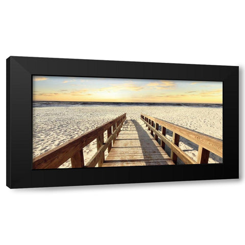 To the Beach Black Modern Wood Framed Art Print with Double Matting by Carpentieri, Natalie