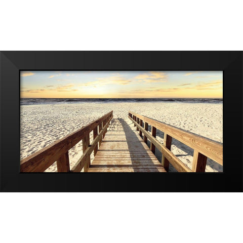 To the Beach Black Modern Wood Framed Art Print by Carpentieri, Natalie