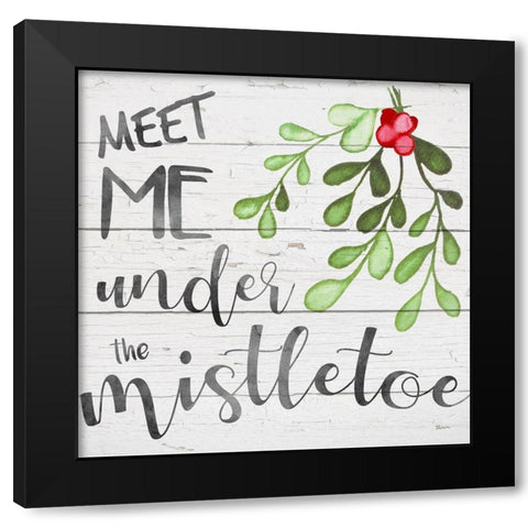 Mistletoe Black Modern Wood Framed Art Print by Craven, Katrina