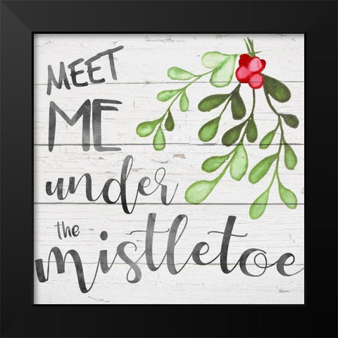 Mistletoe Black Modern Wood Framed Art Print by Craven, Katrina