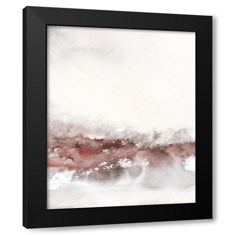 Soft Waves II Black Modern Wood Framed Art Print with Double Matting by Robinson, Carol