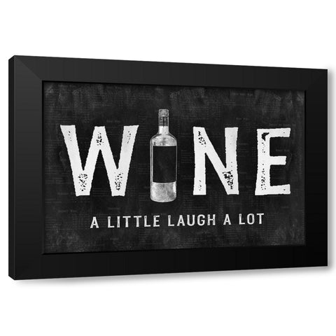 Wine a Little Black Modern Wood Framed Art Print with Double Matting by Carpentieri, Natalie