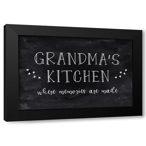 Grandmas Kitchen Black Modern Wood Framed Art Print by CAD Designs