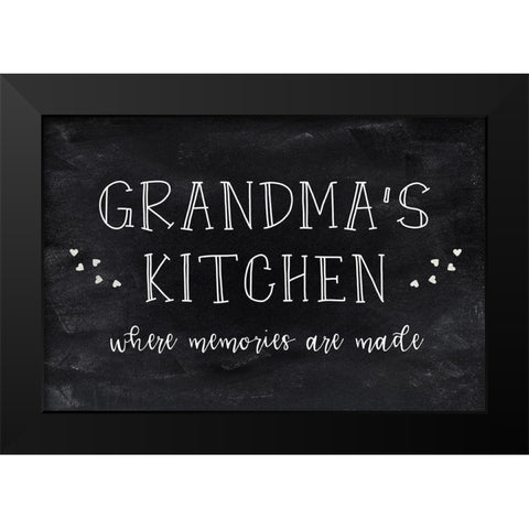 Grandmas Kitchen Black Modern Wood Framed Art Print by CAD Designs