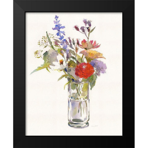 Garden Party II Black Modern Wood Framed Art Print by Troise Heidel, Theresa