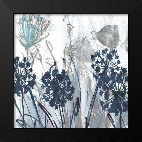 Indigo Field I Black Modern Wood Framed Art Print by Jill, Susan