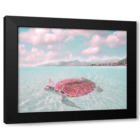 Sun Bathing Black Modern Wood Framed Art Print by Calascibetta, Mike