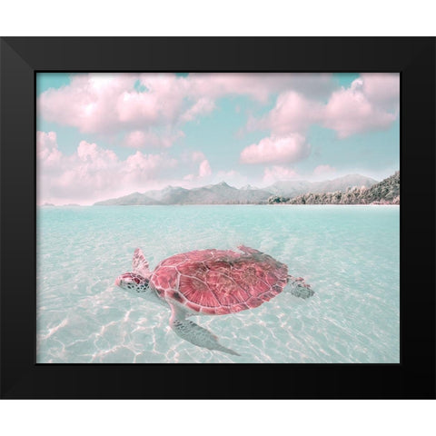 Sun Bathing Black Modern Wood Framed Art Print by Calascibetta, Mike