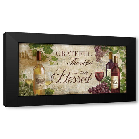 Grateful Wine Black Modern Wood Framed Art Print with Double Matting by Knutsen, Conrad