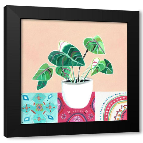 Growing Happy I Black Modern Wood Framed Art Print by Pope, Kate and Elizabeth
