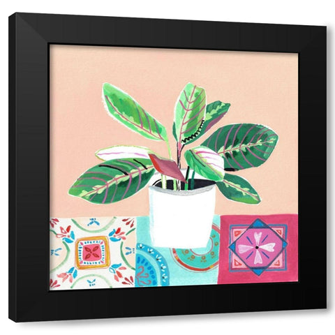 Growing Happy II Black Modern Wood Framed Art Print by Pope, Kate and Elizabeth