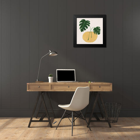 Simple Nature II Black Modern Wood Framed Art Print by Tava Studios