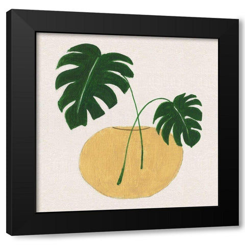 Simple Nature II Black Modern Wood Framed Art Print with Double Matting by Tava Studios