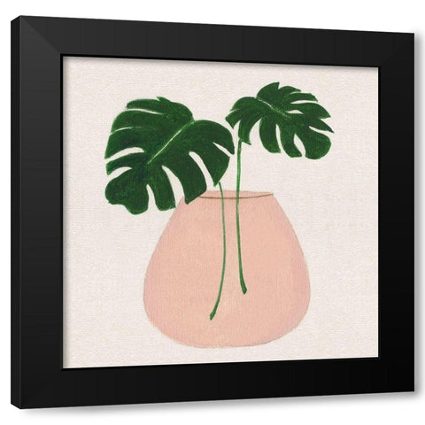 Simple Nature III Black Modern Wood Framed Art Print with Double Matting by Tava Studios