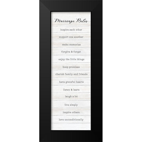 Marriage Black Modern Wood Framed Art Print by Carpentieri, Natalie