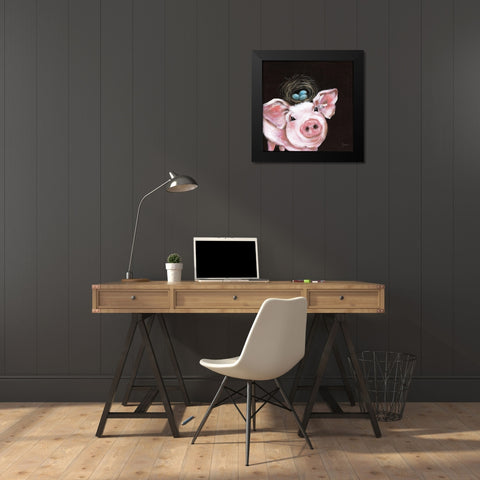 Playful Nature II Black Modern Wood Framed Art Print by Tava Studios