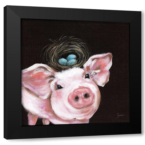 Playful Nature II Black Modern Wood Framed Art Print with Double Matting by Tava Studios