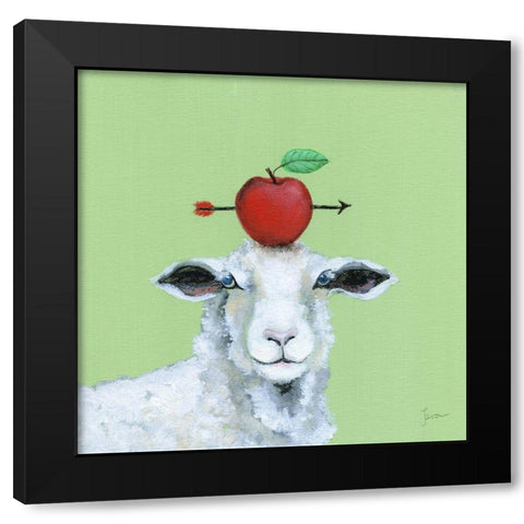 Playful Nature III Black Modern Wood Framed Art Print by Tava Studios